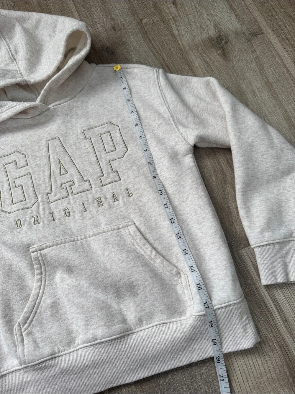 GAP Kids Cream/Light Beige Hoodie & Wide Leg Sweatpants 2 Peace Set Size 10/12